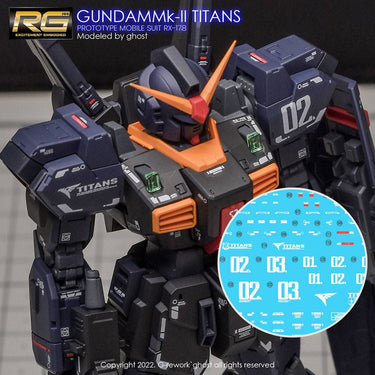 G-Rework CD-RG07 Premium Decal for RG Rx-178 Mk-II Gundam Titans